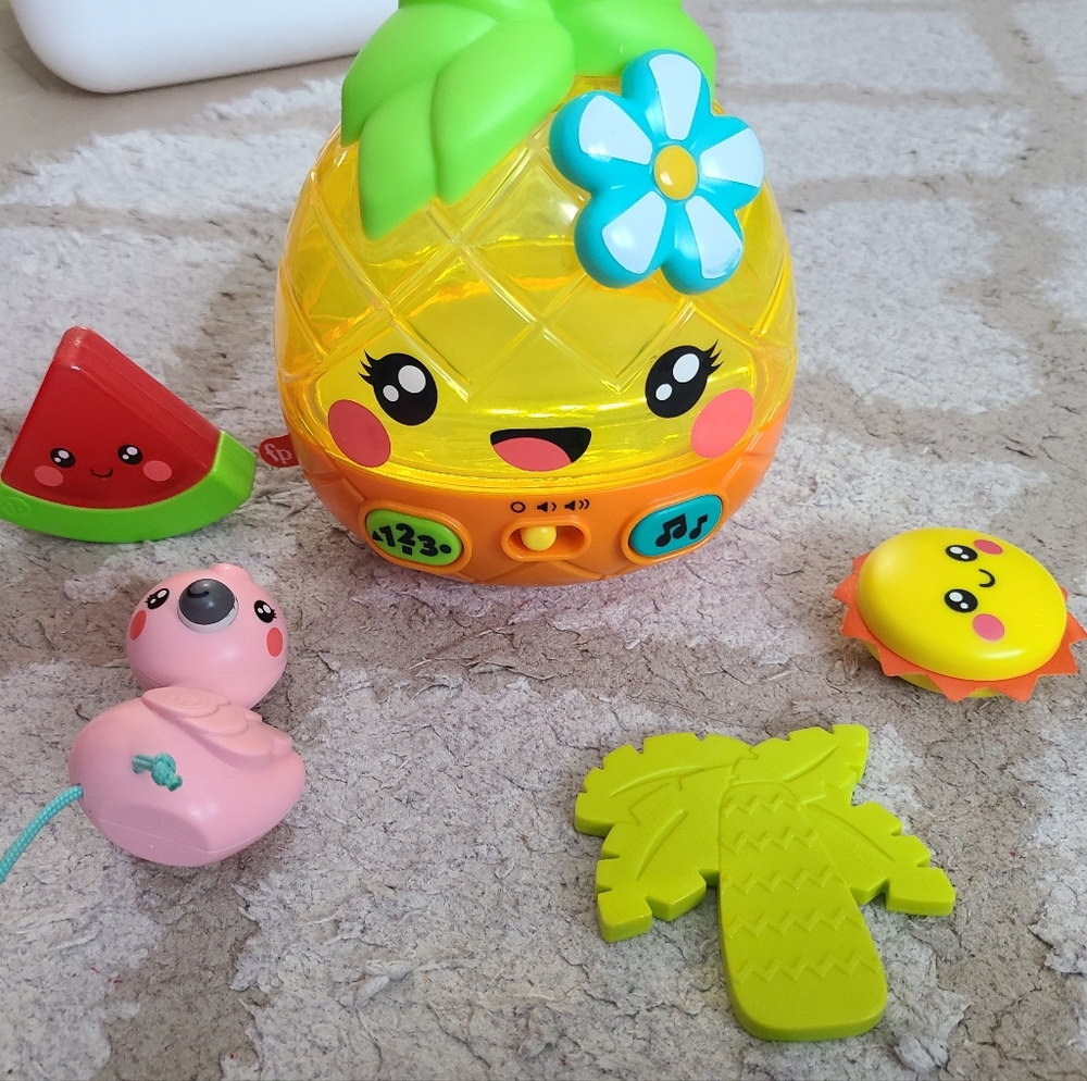 Fisher Price Pineapple Toy Lights Up And Plays Music